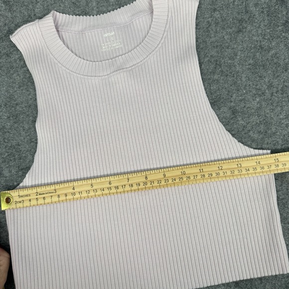 Aerie Ribbed Crop Tank Womens Large Purple Lavender Stretch Sleeveless Shirt - Picture 5 of 6